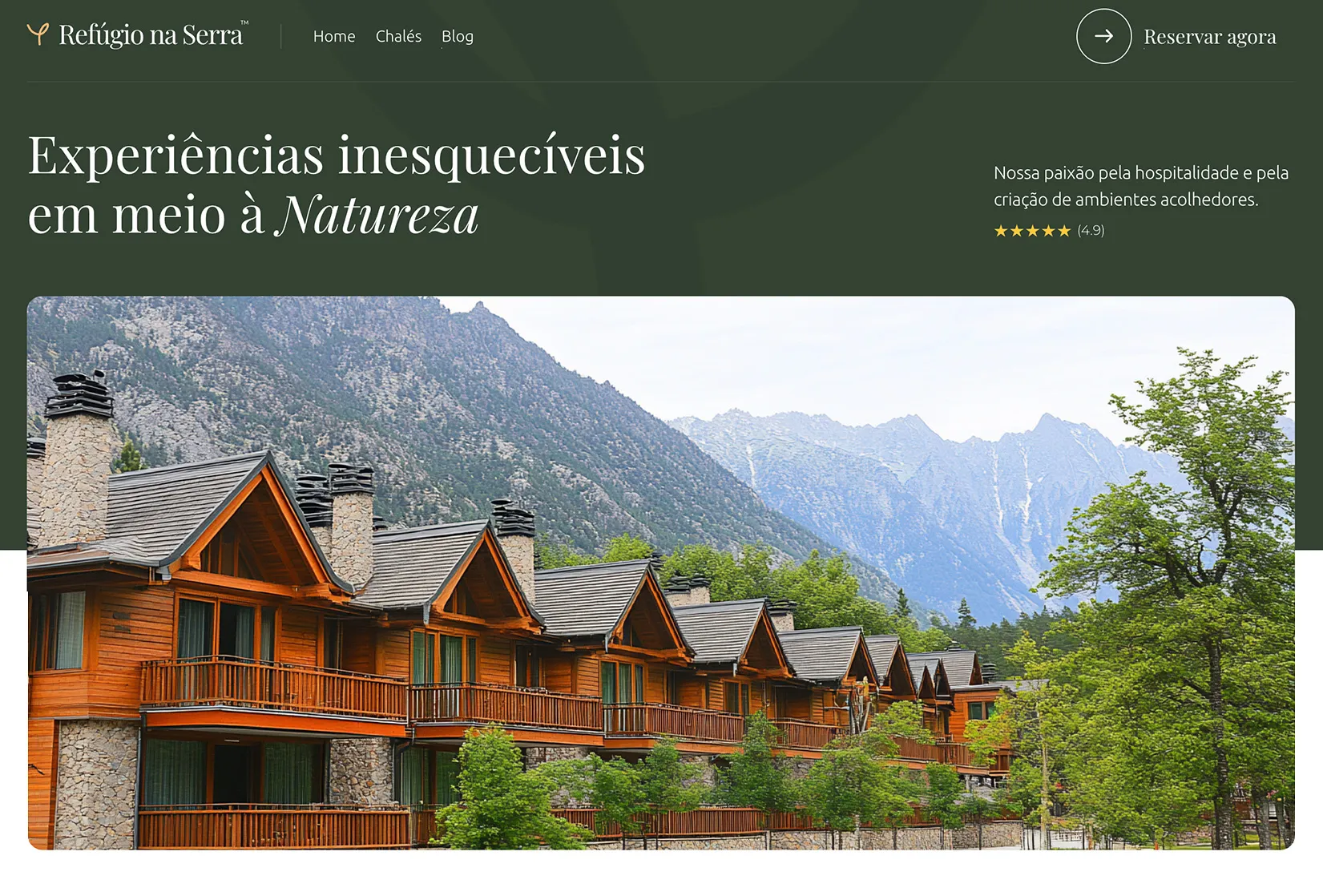 Refúgio na Serra Project screen